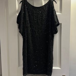 Aidan Mattox Sequin Cold Shoulder Dress Size 8